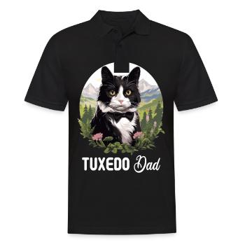 Tuxedo Kätzchen Tuxedo Katze - Männer Poloshirt - Schwarz - Vorne - Kai (181cm)