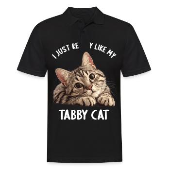 Tabby Kitten Tabby Cat - Men's Polo Shirt - black - Front - Kai (181cm)