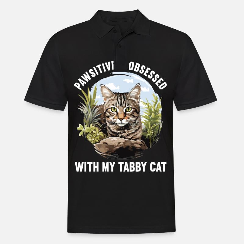 Tabby Kitten Tabby Cat - Men's Polo Shirt - black