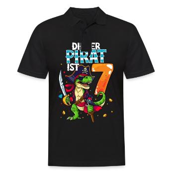 7e anniversaire Pirates - Polo Homme - noir - Devant - Kai (181cm)
