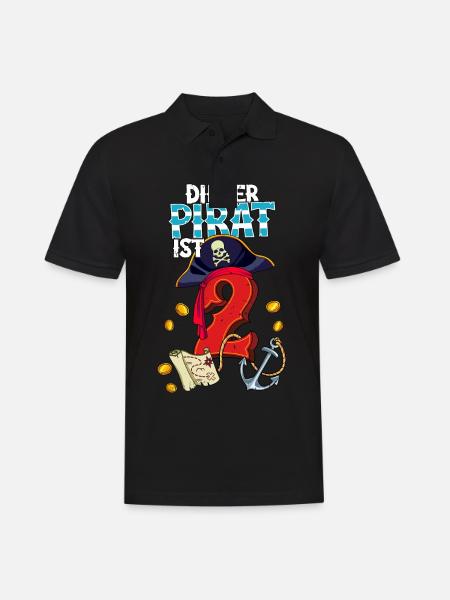 2nd Birthday Pirates - Men's Polo Shirt - black