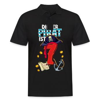 7e anniversaire Pirates - Polo Homme - noir - Devant - Kai (181cm)