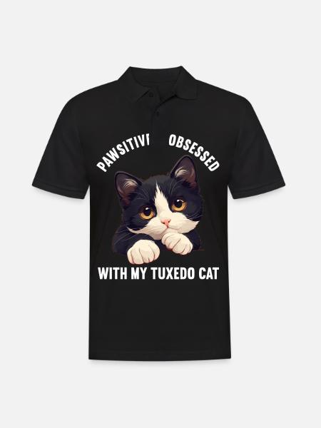 Tuxedo Kitten Tuxedo Cat - Men's Polo Shirt - black