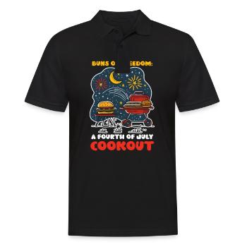 Patriotic Chef Buns of Freedom - Men's Polo Shirt - black - Front - Kai (181cm)