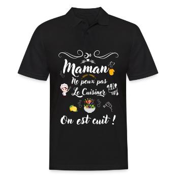 If mom can't cook it, we're done! - Men's Polo Shirt - black - Front - Kai (181cm)