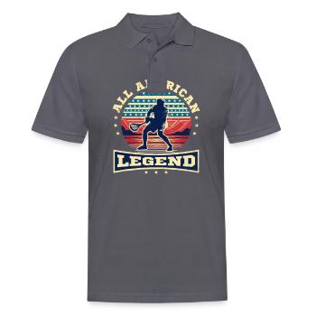 4. Juli Lacrosse All American Legend - Männer Poloshirt - Anthrazit - Vorne - Nico (186cm)