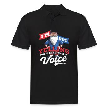 4. Juli Sportlehrer schreit keinen Stimmzwerg - Männer Poloshirt - Schwarz - Vorne - Kai (181cm)