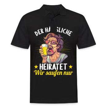 the ugly man marries bachelor party - Men's Polo Shirt - black - Front - Kai (181cm)