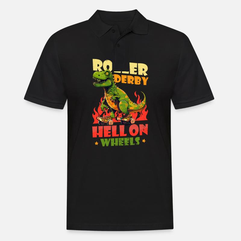 Roller Derby Hell On Wheels - Männer Poloshirt - Schwarz