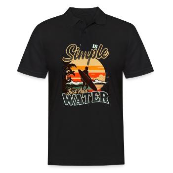 Surfer Einfach Wasser hinzufügen - Männer Poloshirt - Schwarz - Vorne - Kai (181cm)
