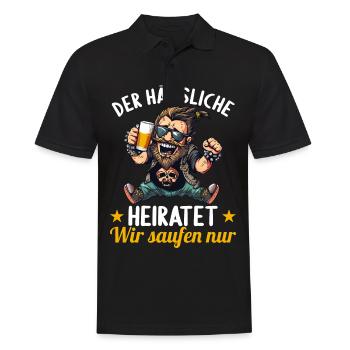 the ugly one marries bachelor party bachelor party - Men's Polo Shirt - black - Front - Kai (181cm)