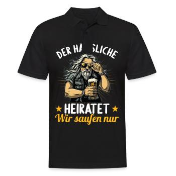 the ugly one marries bachelor party bachelor party - Men's Polo Shirt - black - Front - Kai (181cm)