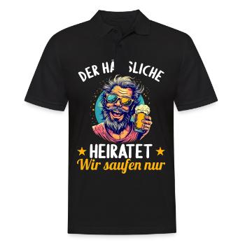 the ugly one marries bachelor party bachelor party - Men's Polo Shirt - black - Front - Kai (181cm)