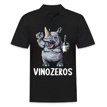 Vinozeros Weinkenner Weintrinker Weinliebhaber - Männer Poloshirt - Schwarz - Vorne - Kai (181cm)