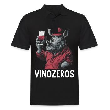 Vinozeros Connaisseur de vin Buveur de vin Amateurs de vin - Polo Homme - noir - Devant - Kai (181cm)