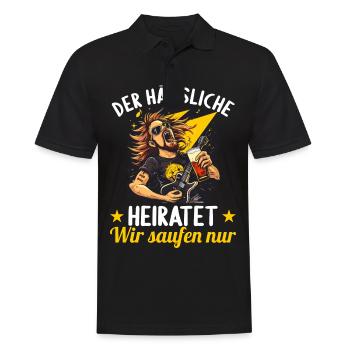 the ugly one marries bachelor party bachelor party - Men's Polo Shirt - black - Front - Kai (181cm)