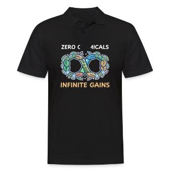 Schicker Bodybuilder Null Chemikalien, unendliche Gewinne - Männer Poloshirt - Schwarz - Vorne - Kai (181cm)