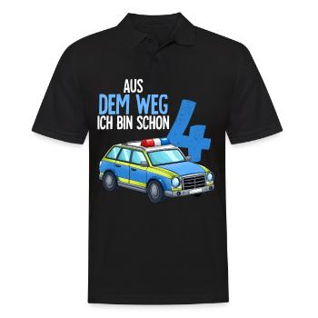 4e anniversaire Police Police voiture 4 ans - Polo Homme - noir - Devant - Kai (181cm)