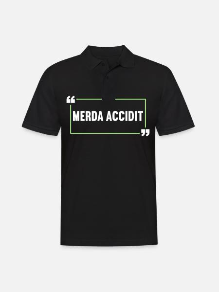 Latin Funny Latin Saying - Men's Polo Shirt - black