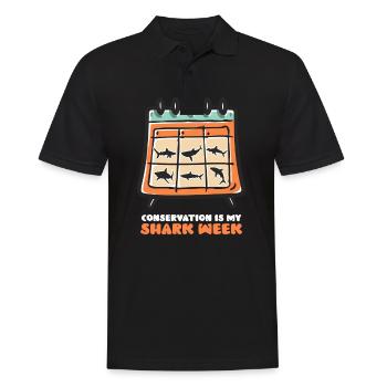Biologist Shark Lover Conservation is My Shark Wee - Men's Polo Shirt - black - Front - Kai (181cm)
