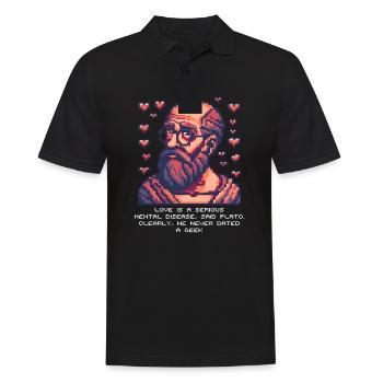 Geek Love He Never Dated a Geek - Men's Polo Shirt - black - Front - Kai (181cm)