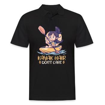 Kajak Kajak Haare, egal - Männer Poloshirt - Schwarz - Vorne - Kai (181cm)