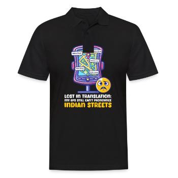 Indianer können Indianer immer noch nicht indianisch stree aussprechen - Männer Poloshirt - Schwarz - Vorne - Kai (181cm)
