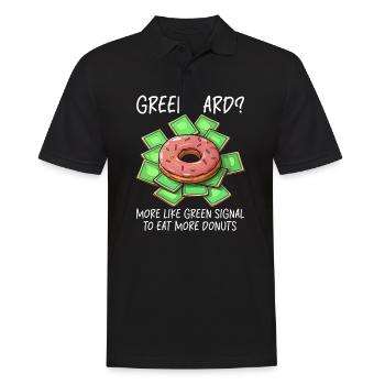Carte verte amérindienne ? Green Signal Eat Donut - Polo Homme - noir - Devant - Kai (181cm)