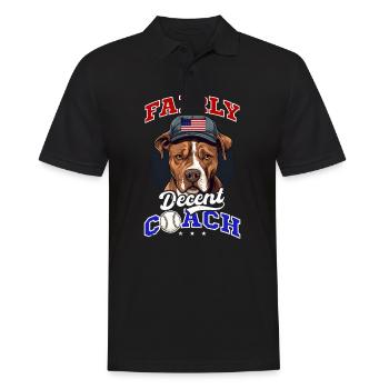 4. Juli Baseballtrainer Ziemlich anständiger Trainer - Männer Poloshirt - Schwarz - Vorne - Kai (181cm)