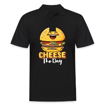 Hamburger Käse des Tages - Männer Poloshirt - Schwarz - Vorne - Kai (181cm)