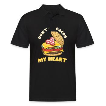 Hamburger Don't Go Bacon My Heart - Männer Poloshirt - Schwarz - Vorne - Kai (181cm)