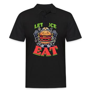 Hamburger Salat Essen - Männer Poloshirt - Schwarz - Vorne - Kai (181cm)