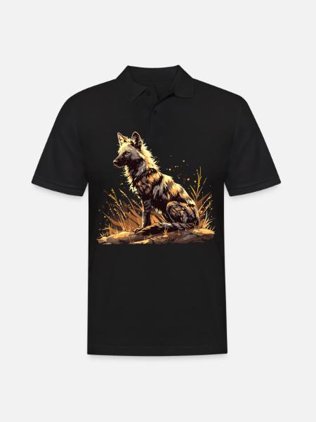 Erdwölfe Erdwolf - Männer Poloshirt - Schwarz