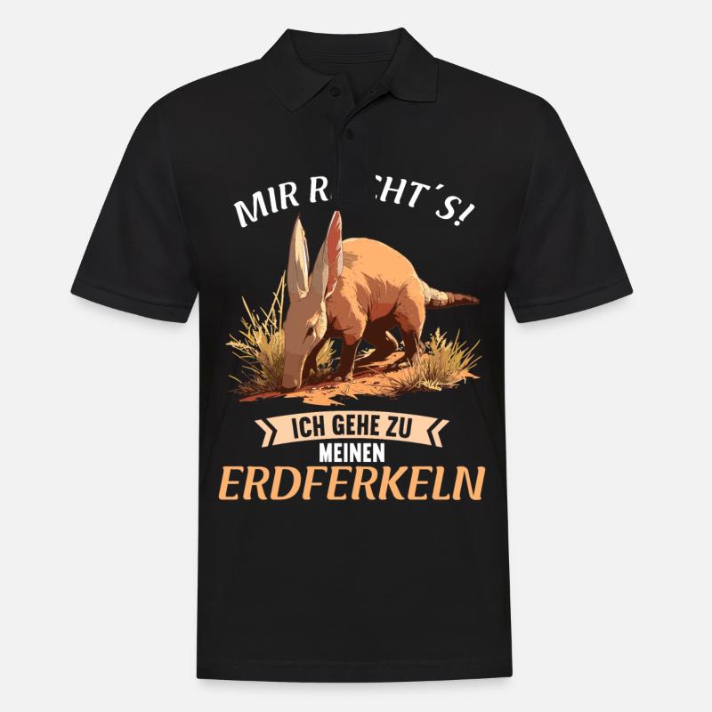 Erdferkeln Erdferkel - Männer Poloshirt - Schwarz