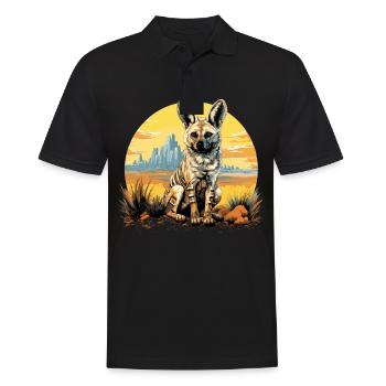 Loups d’Aardwolf - Polo Homme - noir - Devant - Kai (181cm)