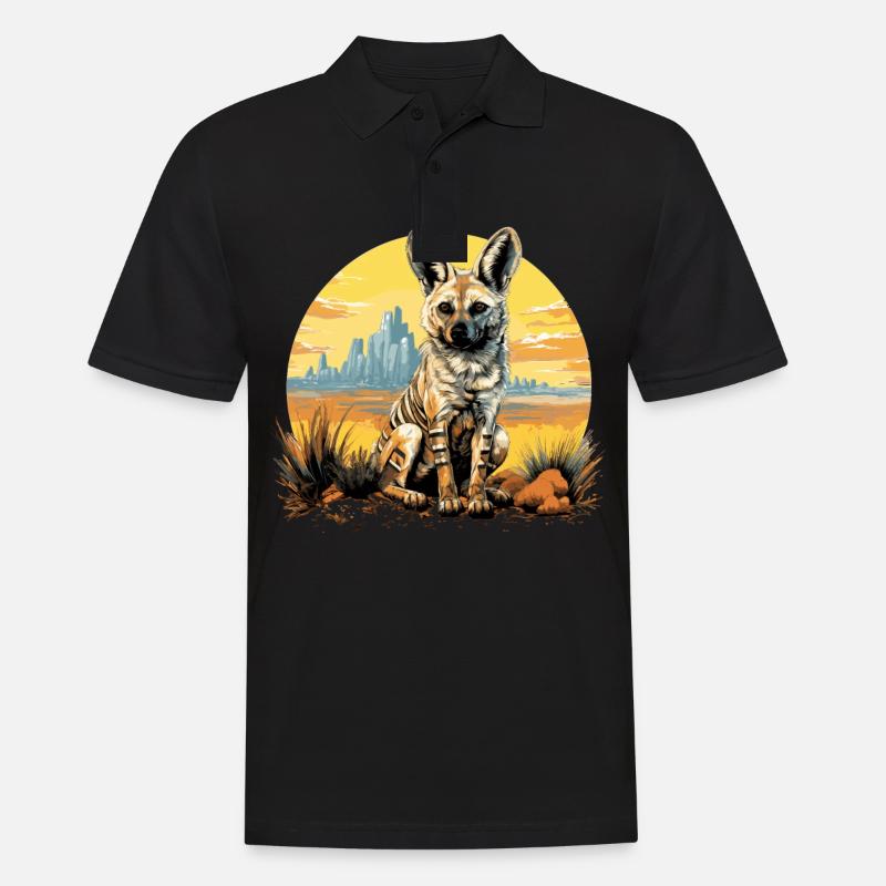 Erdwölfe Erdwolf - Männer Poloshirt - Schwarz