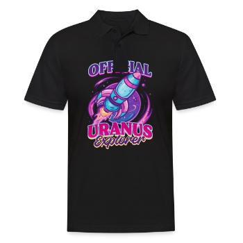 Uranus Official Uranus Explorer - Men's Polo Shirt - black - Front - Kai (181cm)