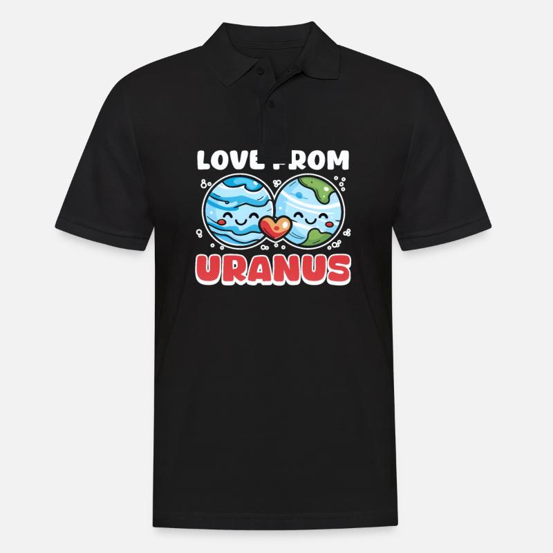 Uranus Liebe von Uranus - Männer Poloshirt - Schwarz