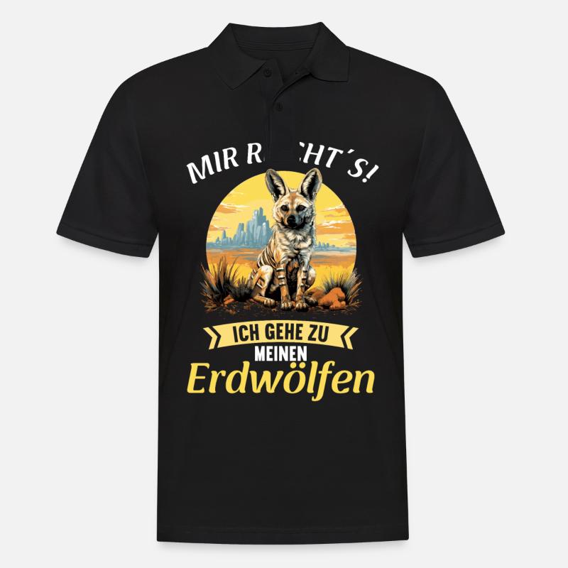 Loups d’Aardwolf - Polo Homme - noir