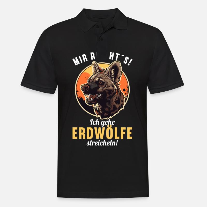 Erdwölfe Erdwolf - Männer Poloshirt - Schwarz