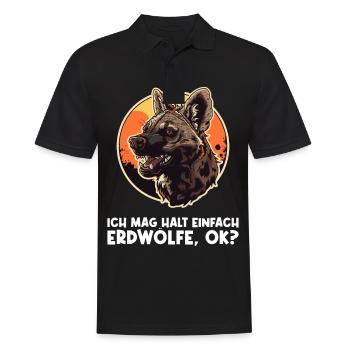 Loups d’Aardwolf - Polo Homme - noir - Devant - Kai (181cm)