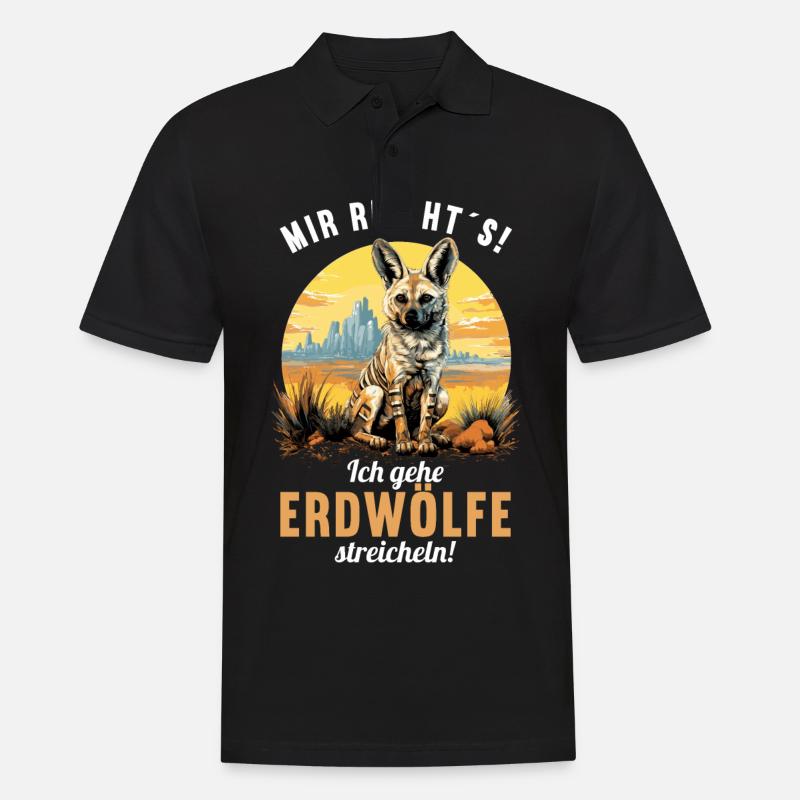 Erdwölfe Erdwolf - Männer Poloshirt - Schwarz