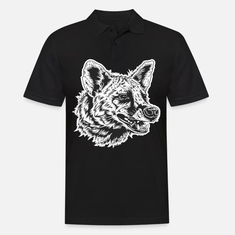 Erdwölfe Erdwolf - Männer Poloshirt - Schwarz