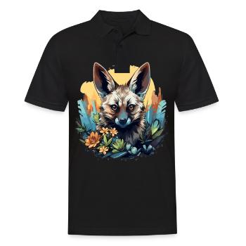 Loups d’Aardwolf - Polo Homme - noir - Devant - Kai (181cm)