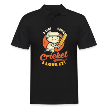 Cricket Player Don't Like Cricket Love It - Men's Polo Shirt - black - Front - Kai (181cm)