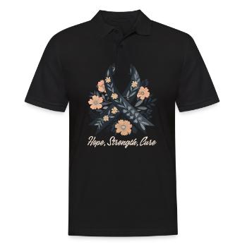 Glioblastoma Awareness Hope, Strength, Cure - Men's Polo Shirt - black - Front - Kai (181cm)