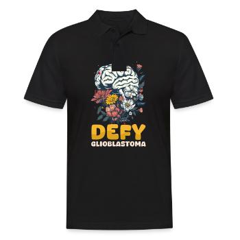 Glioblastom-Bewusstsein: Trotzen Sie dem Glioblastom - Männer Poloshirt - Schwarz - Vorne - Kai (181cm)