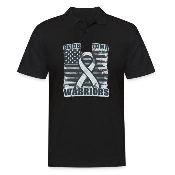 Glioblastoma Awareness Glioblastoma Warriors - Men's Polo Shirt - black - Front - Kai (181cm)