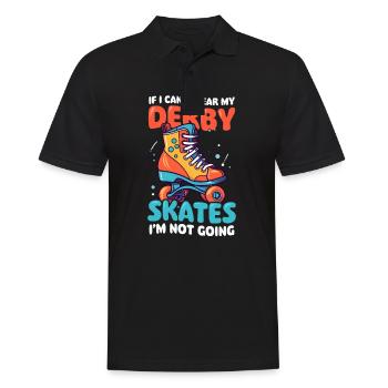 Roller Derby I Je ne peux pas porter de patins Je ne viendrai pas - Polo Homme - noir - Devant - Kai (181cm)