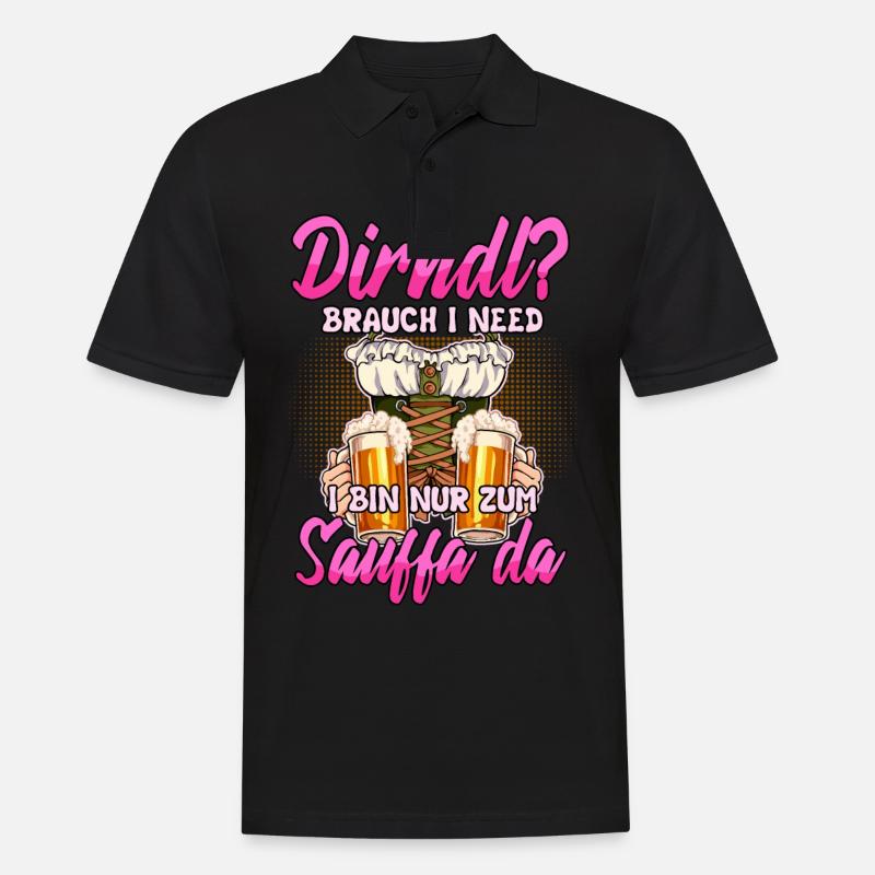 Dirndl Replacement - Men's Polo Shirt - black